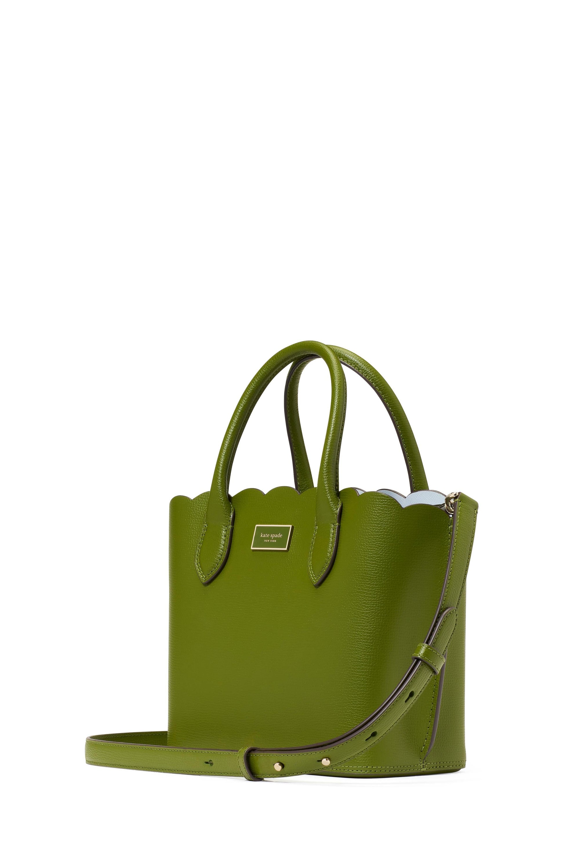 KL644-Suite Scalloped Crossbody Tote-Jungle Vine