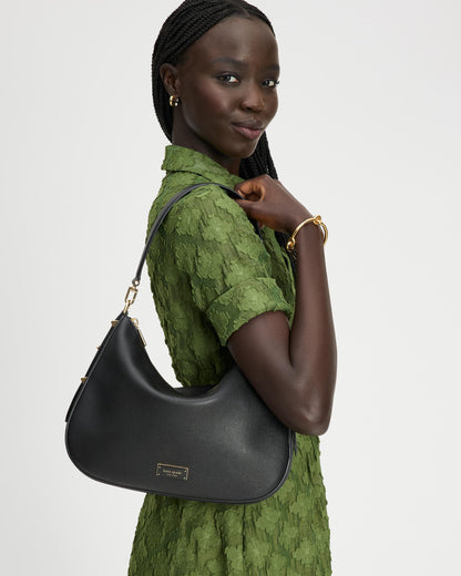 KL677-Liv Pl Lg Hobo-Black