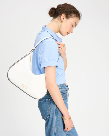 KL677-Liv Large Hobo Bag-True White