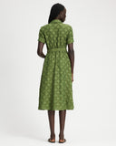 KL691-Belted Midi Shirt Dress-Fairytale Green