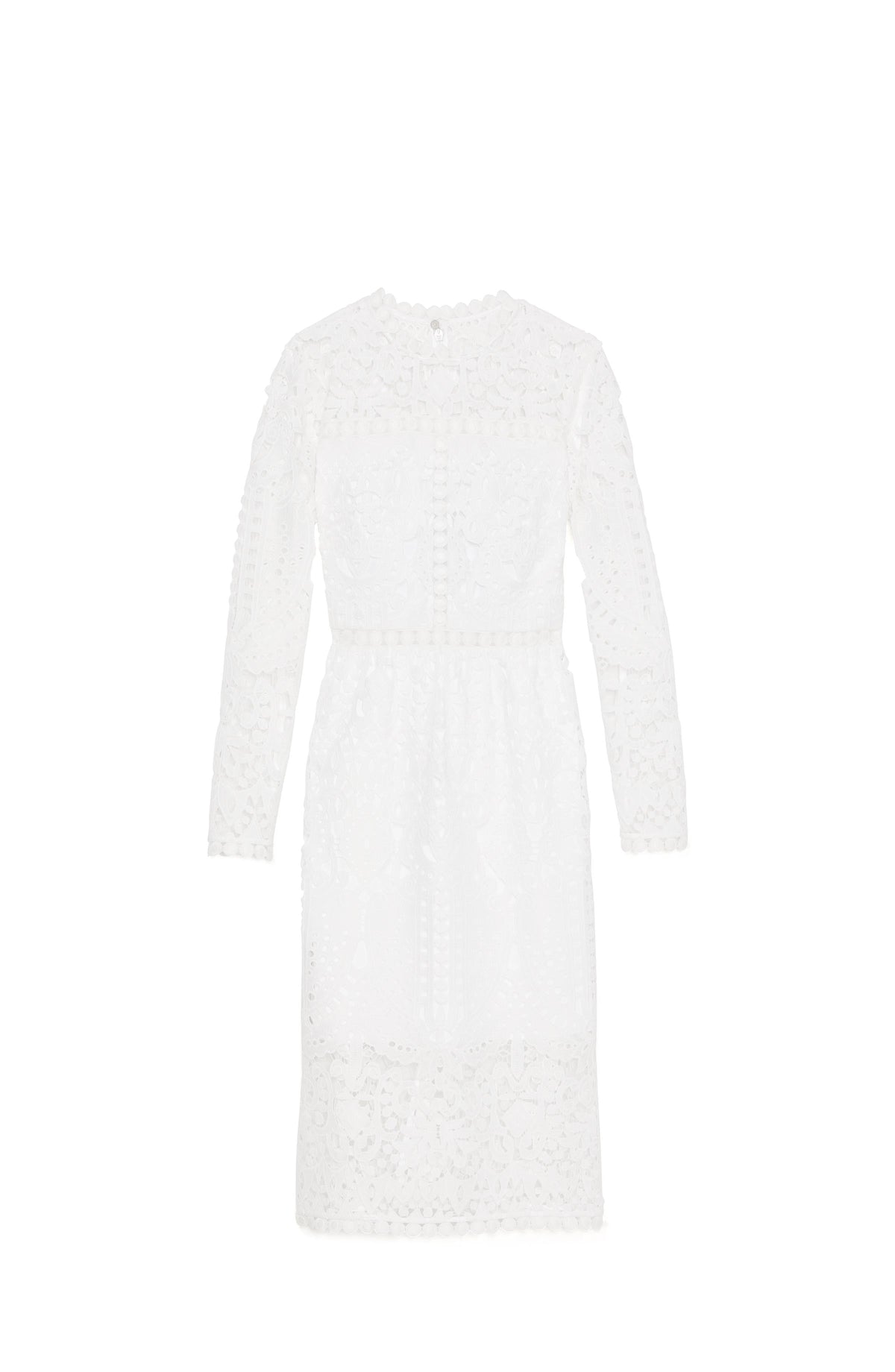 KL718-Guipure Lace Dress-Cream