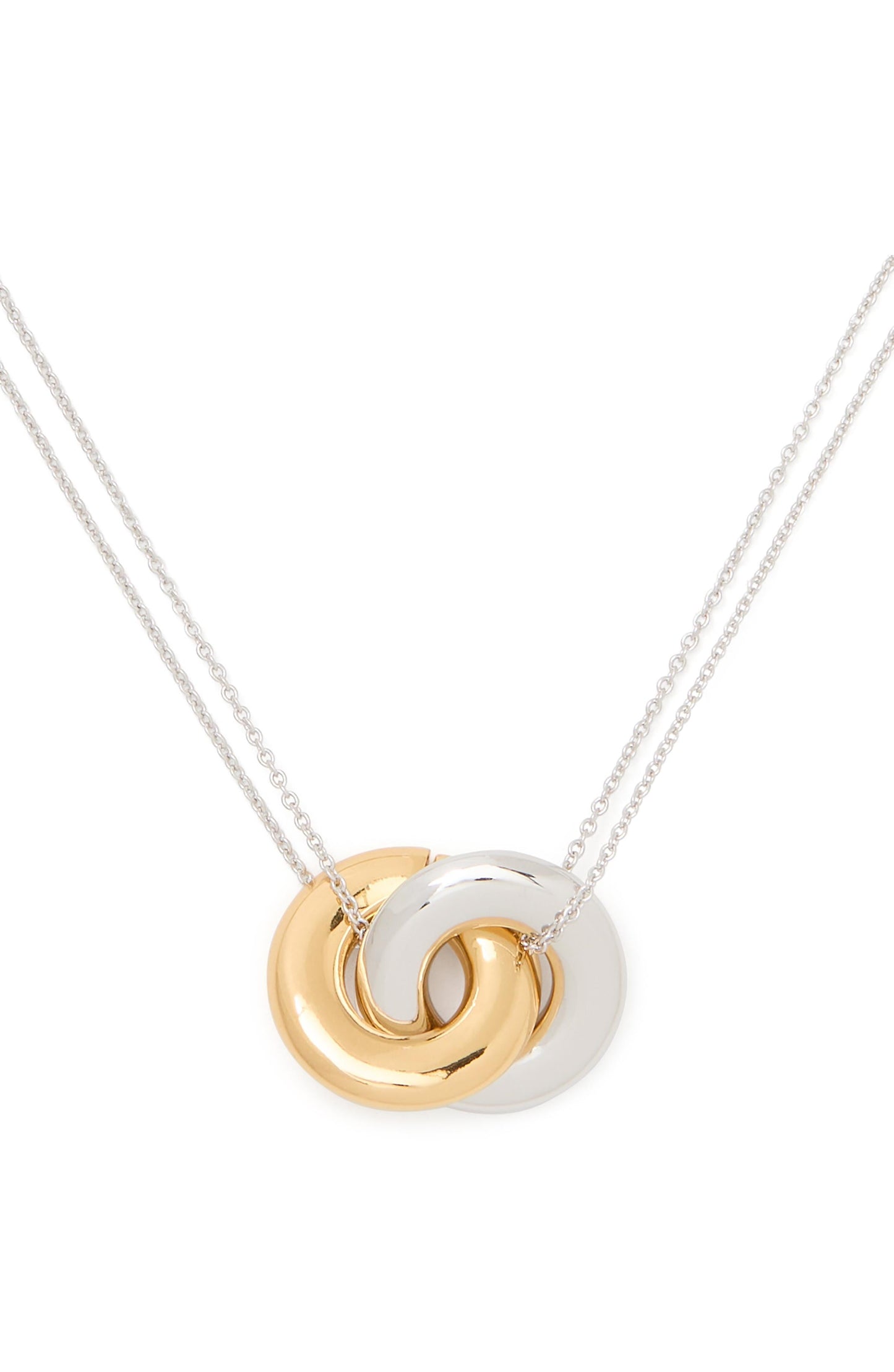 KL764-Interlock Pendant-Silver Gold