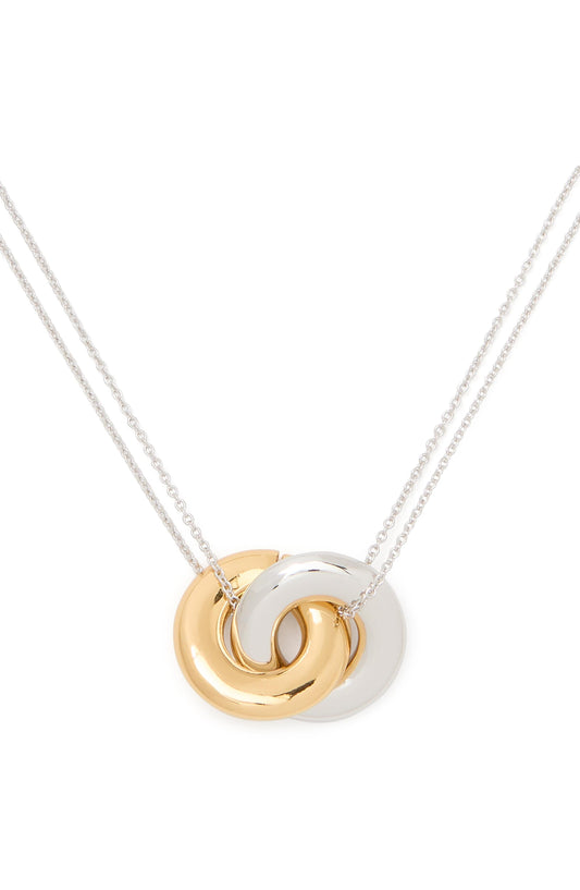 KL764-Interlock Pendant-Silver Gold