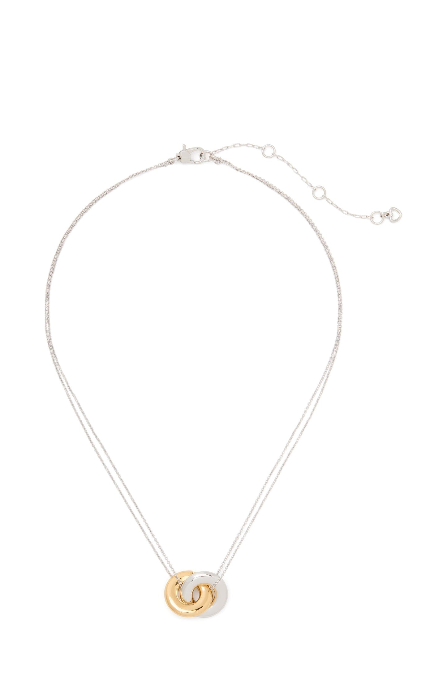 KL764-Interlock Pendant-Silver Gold