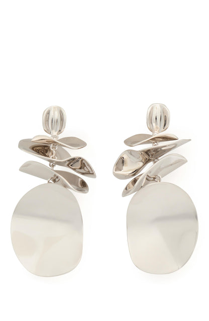 KL766-Snack Time Statement Earrings-Silver