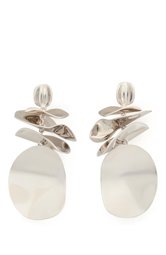 KL766-Snack Time Statement Earrings-Silver