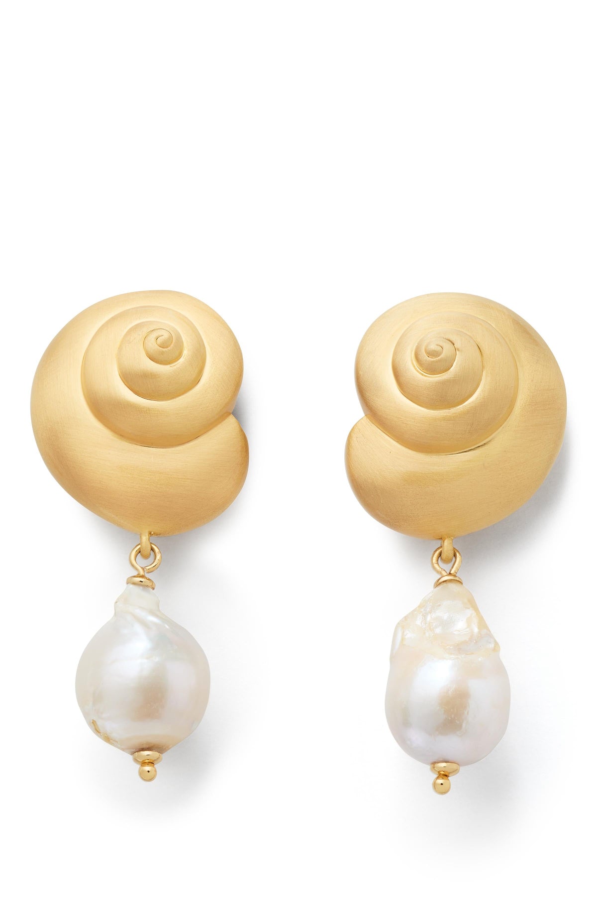 KL783-Beachside Drop Earrings-Gold/Pearl