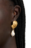 KL783-Beachside Drop Earrings-Gold/Pearl
