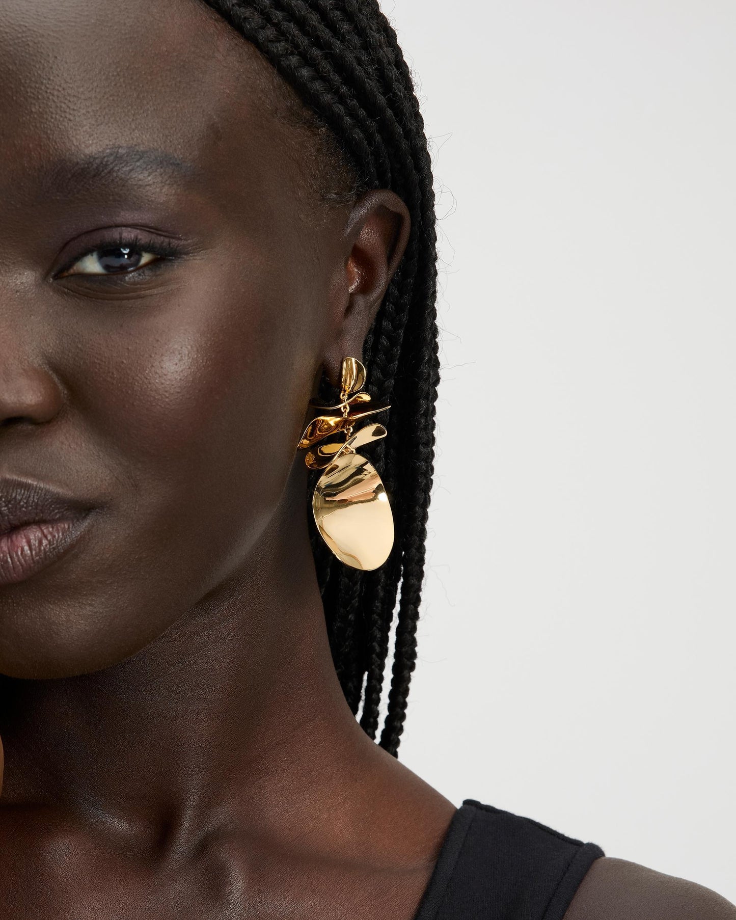 KL785-Snack Time Statement Earrings-Gold
