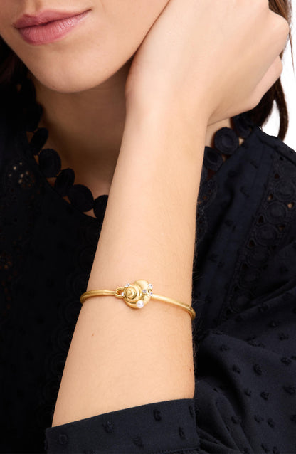 KL793-Beachside Bangle-Clear/Gold