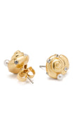 KL795-Beachside Studs-Clear/Gold