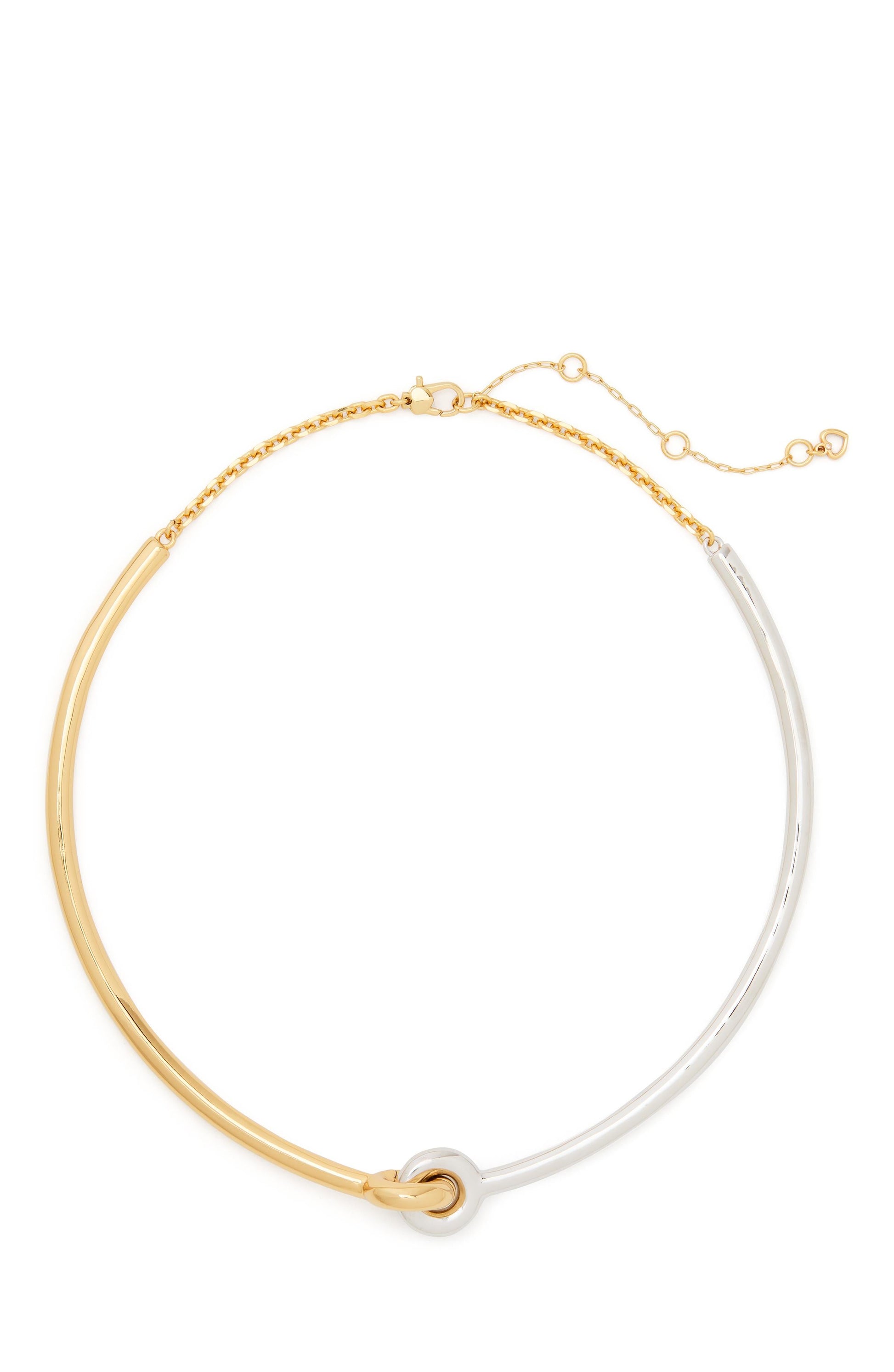 KL992-Interlock Choker-Silver Gold
