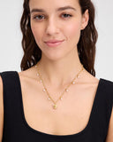 KM007-Beachside Scatter Pendant-Clear/Gold