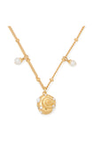 KM007-Beachside Scatter Pendant-Clear/Gold