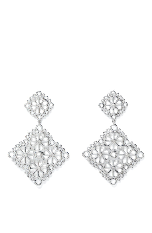 KM014-Drp Ear-Silver