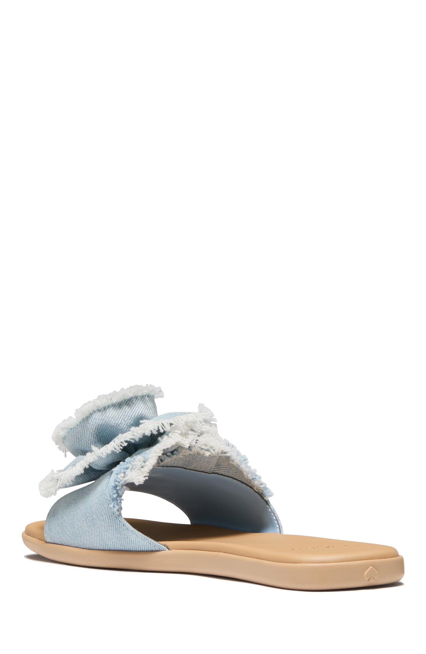 KM103-Flourish Denim Flat Sandals-Denim/Walnut Shell