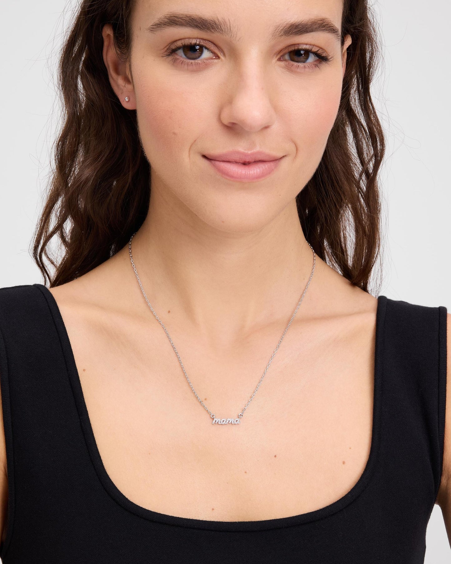 KM131-Pave Pendant-Clear/Silver