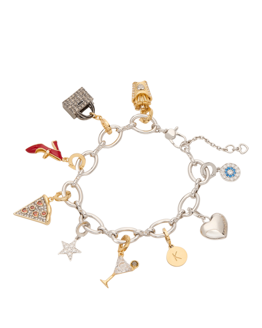 KM204-One in a Million Chain Charm Bracelet-Silver