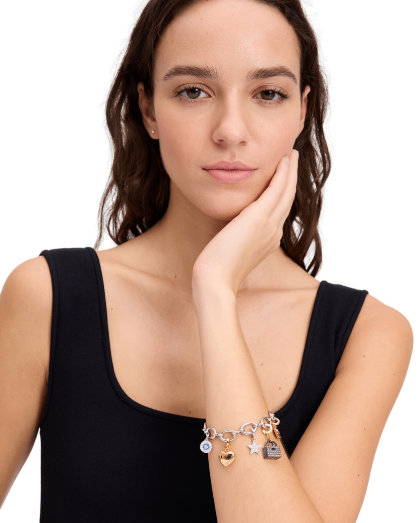KM204-One in a Million Chain Charm Bracelet-Silver