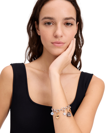 KM204-One in a Million Chain Charm Bracelet-Silver