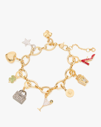 KM204-One in a Million Chain Charm Bracelet-Gold