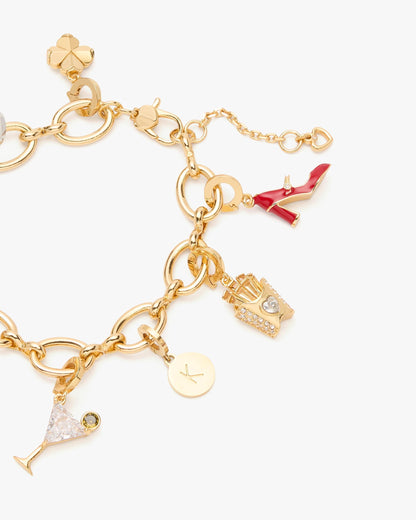 KM204-One in a Million Chain Charm Bracelet-Gold