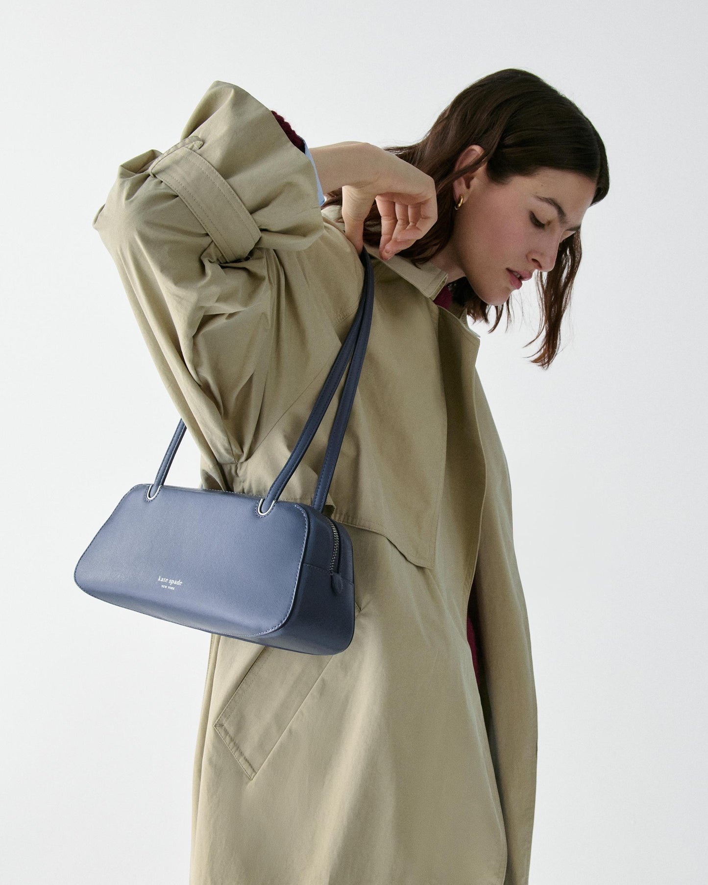 Grace Glazed Leather East-West Shoulder