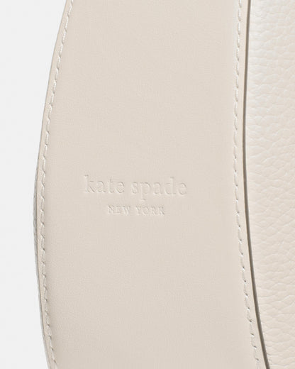 Duo Pebbled Leather Crossbody Bag With Embellished Strap