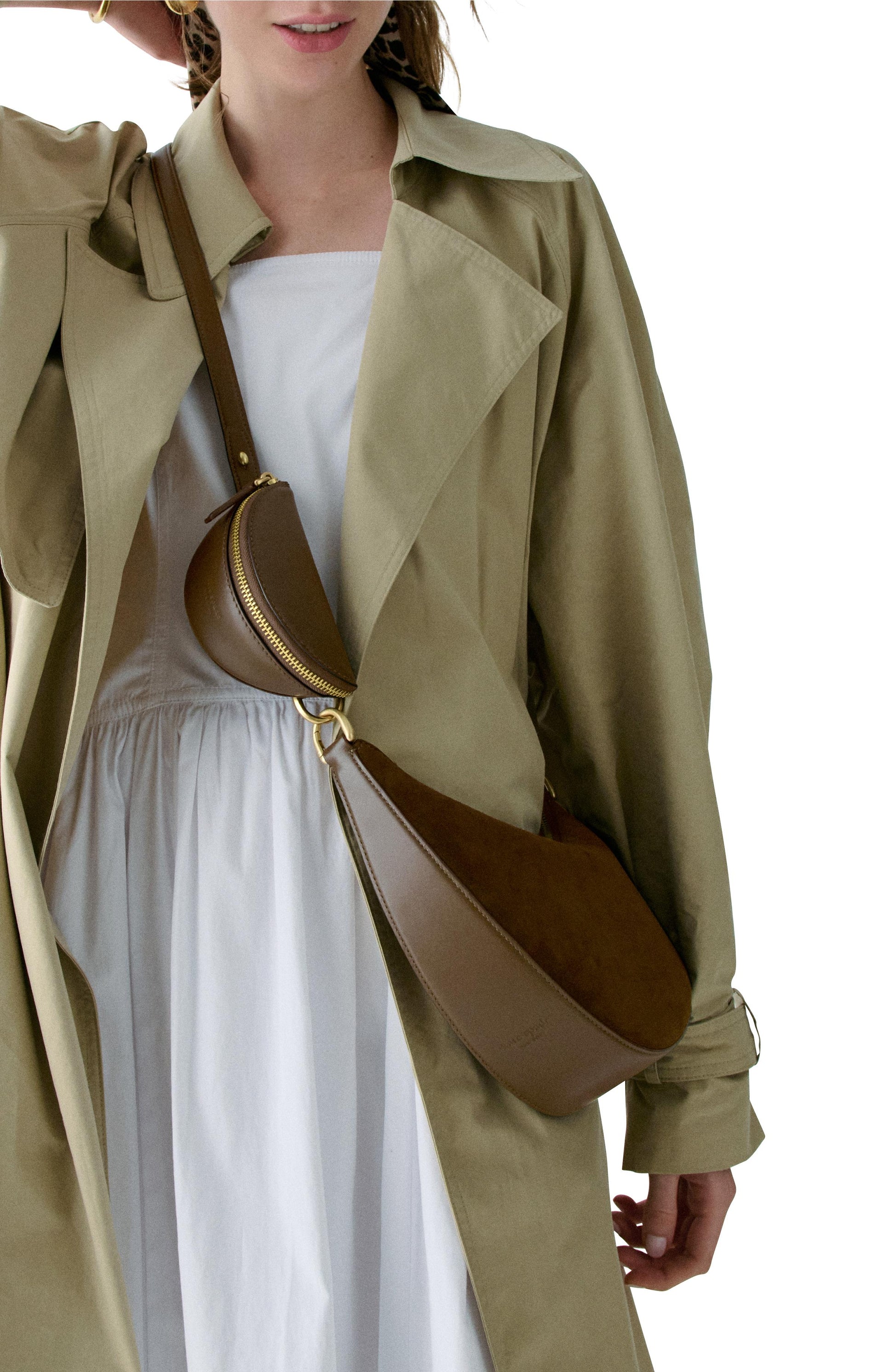 KM223-Duo Suede Crossbody-Burnt Sage