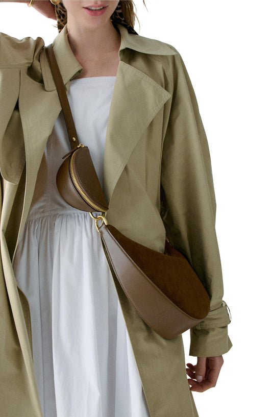 KM223-Duo Suede Crossbody-Burnt Sage