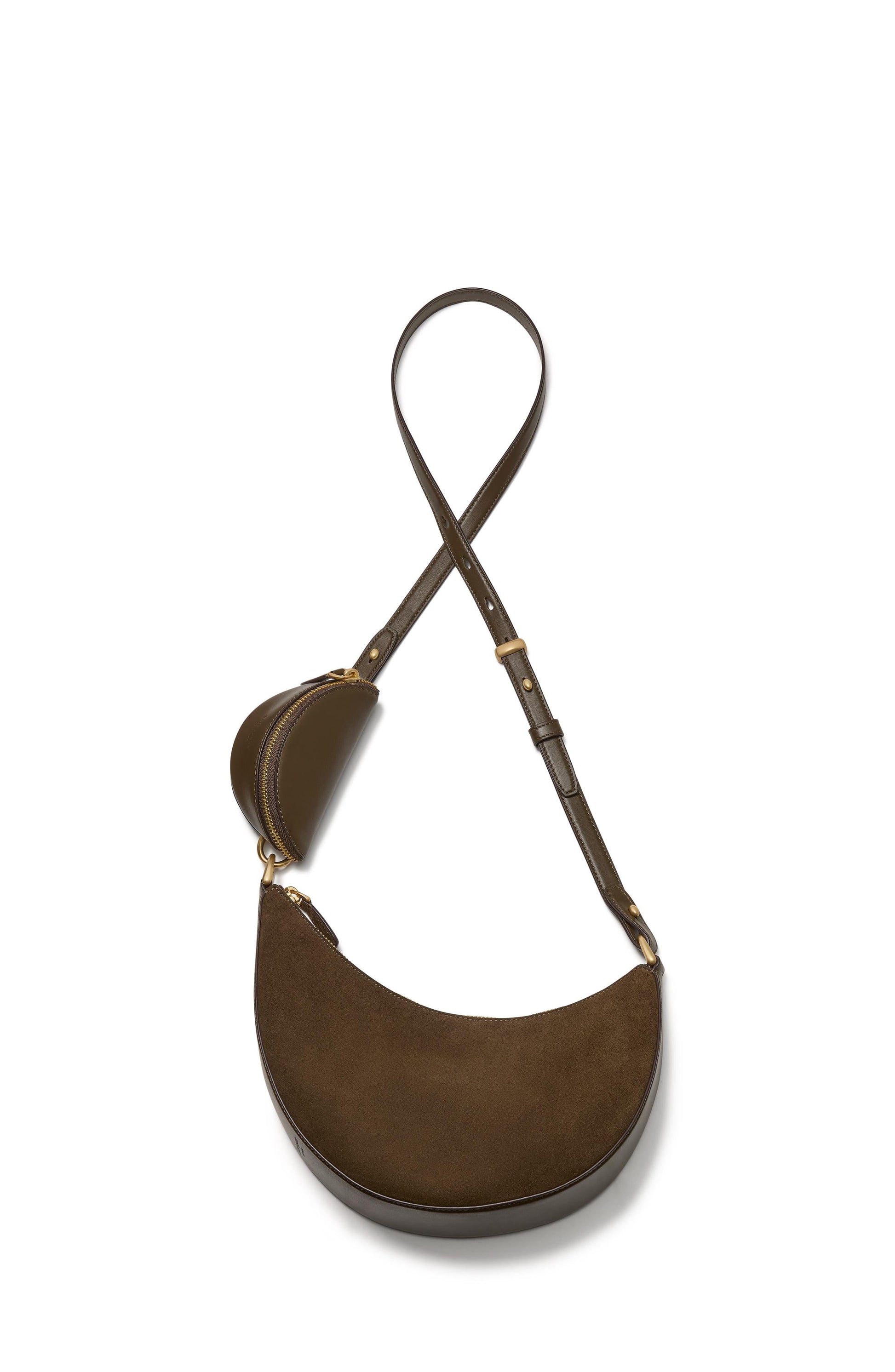 KM223-Duo Suede Crossbody-Burnt Sage
