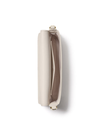 Liv Crinkle Patent Leather Shoulder Bag With Rose Strap