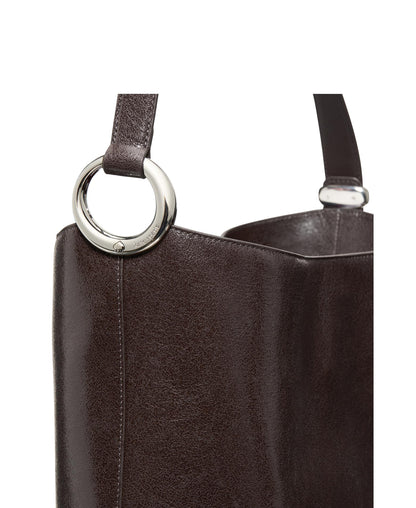Halo Glazed Leather Large Bucket