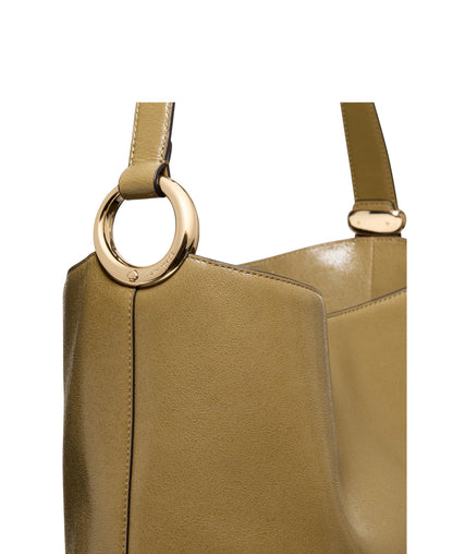 Halo Glazed Leather Large Bucket