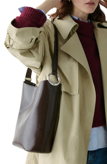 Halo Glazed Leather Bucket