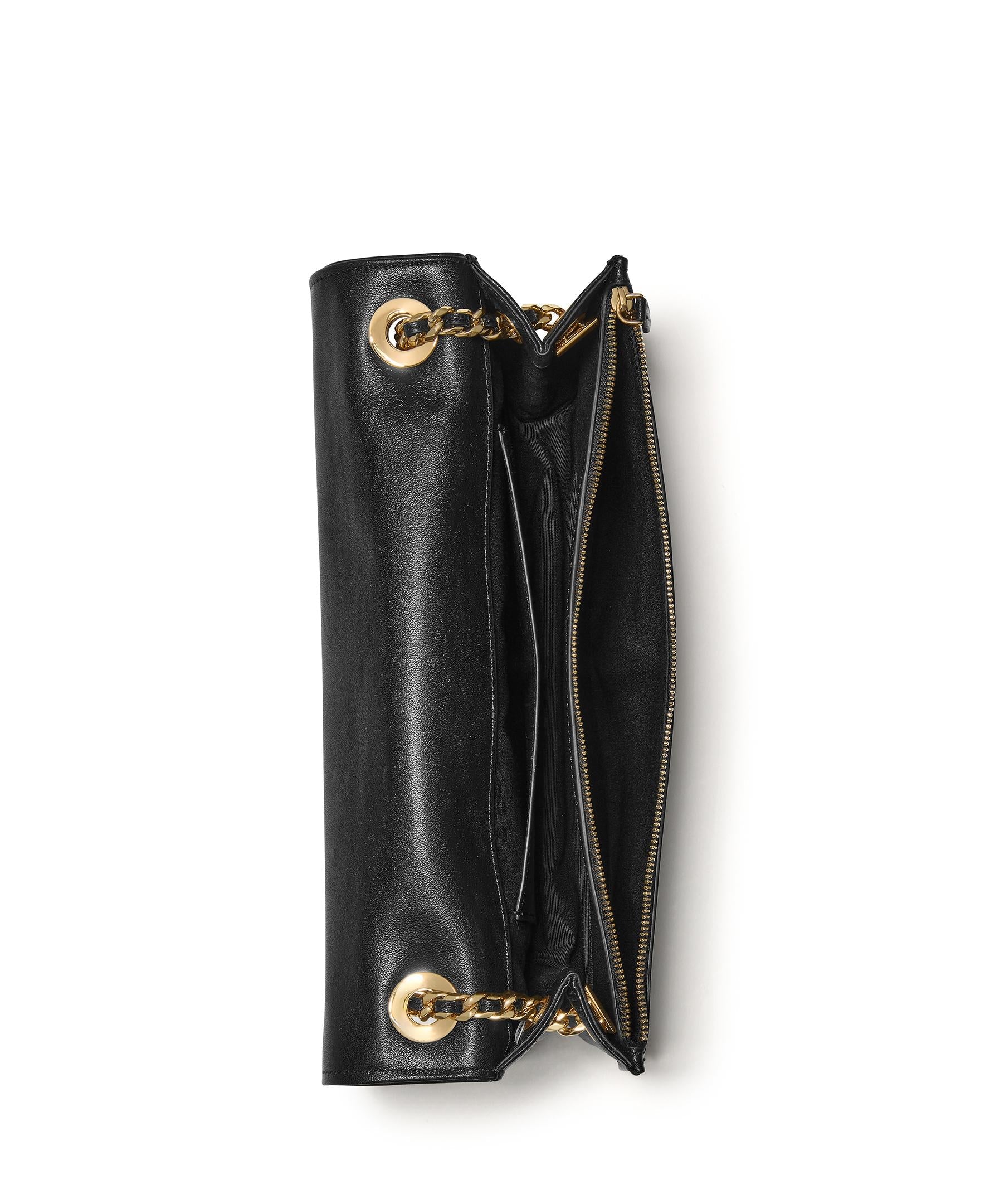 KM263-Deco Soft Shoulder Bag-Black