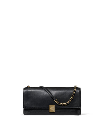 KM263-Deco Soft Shoulder Bag-Black
