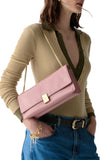 Deco Glazed Leather Soft Shoulder Bag