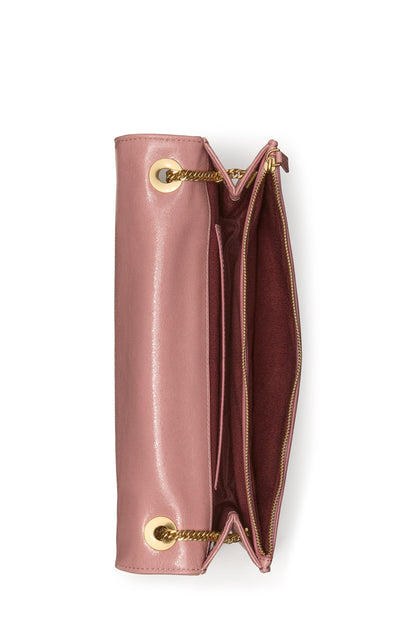 Deco Glazed Leather Soft Shoulder Bag