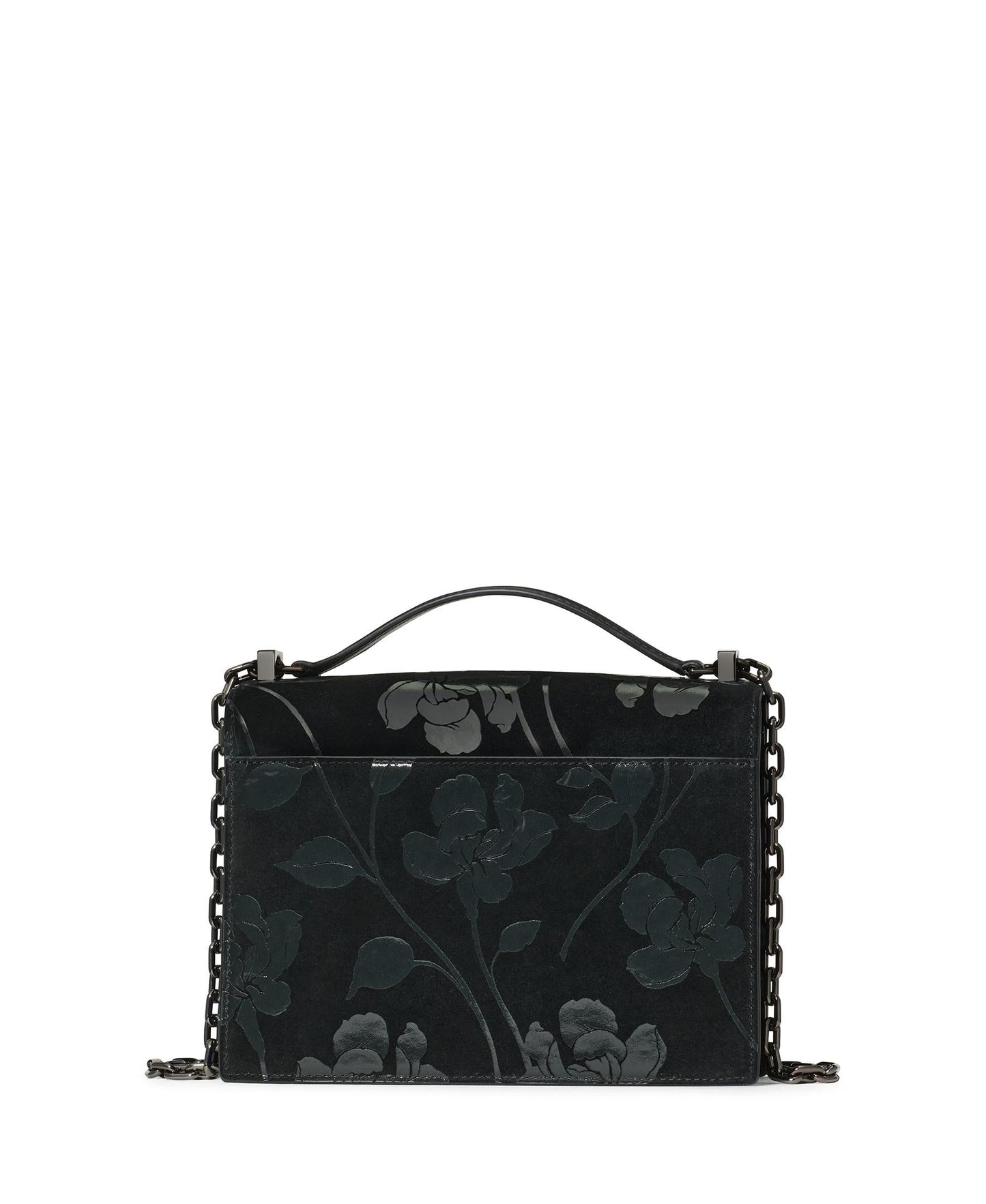 Deco Uptown Blooms Printed Suede Chain Shoulder