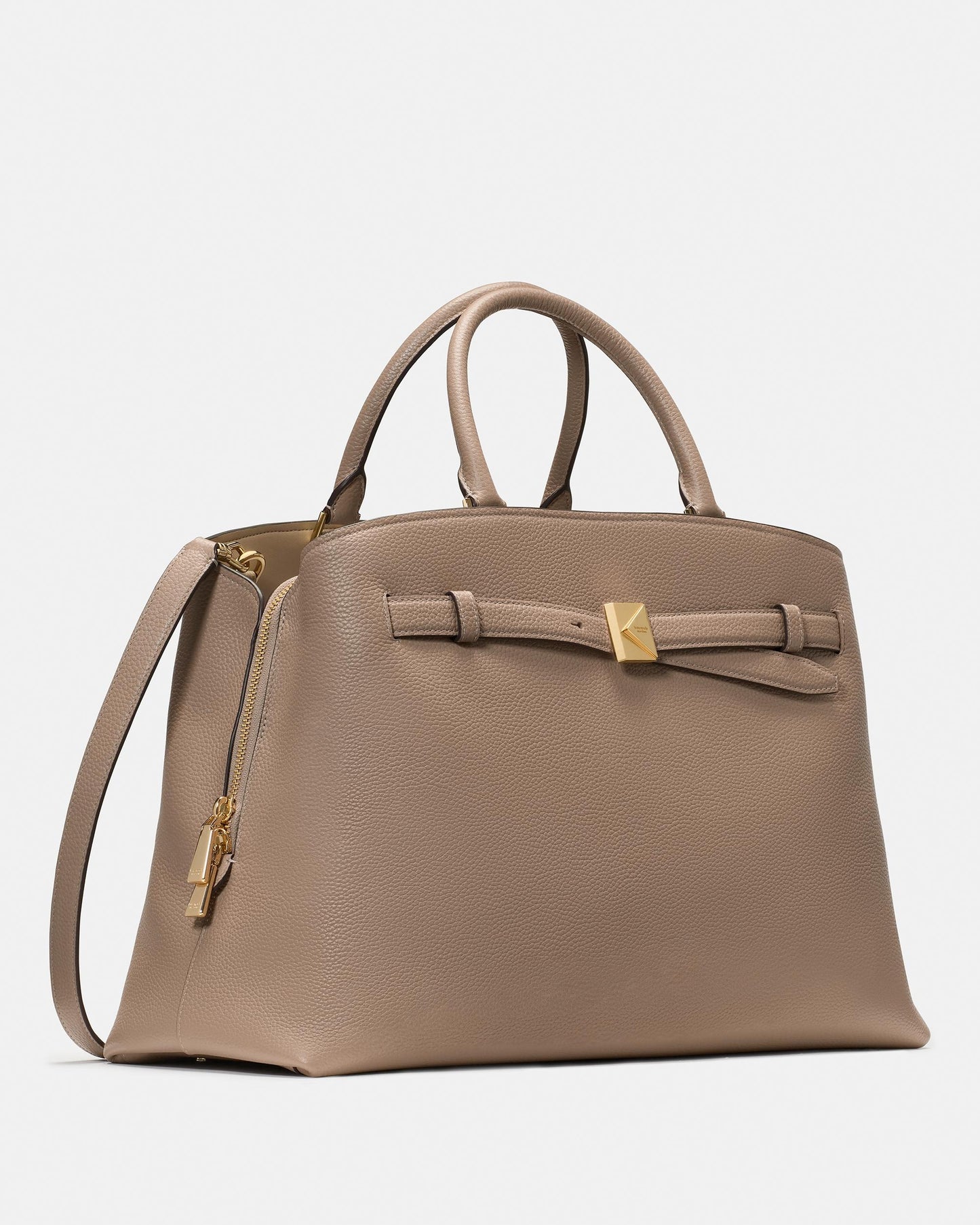 Deco Pebbled Leather Large Satchel