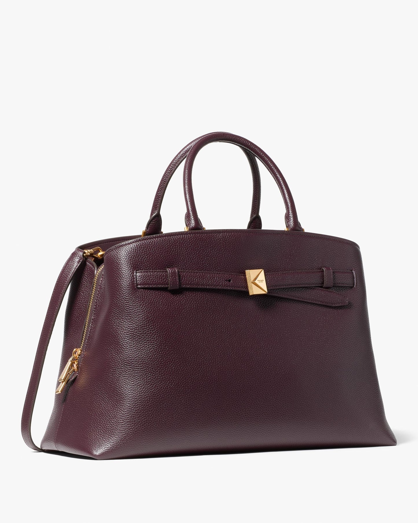 Deco Pebbled Leather Large Satchel