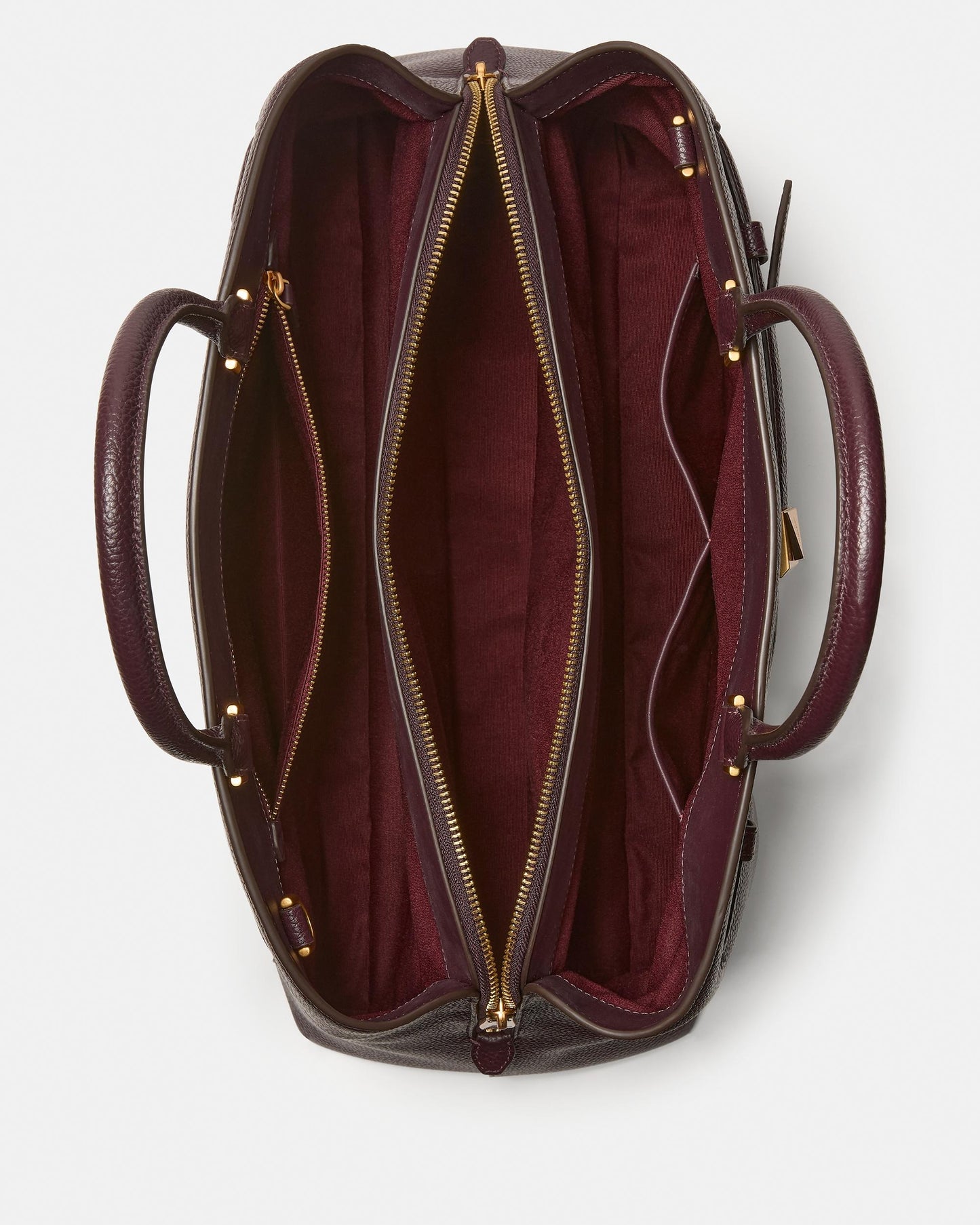 Deco Pebbled Leather Large Satchel