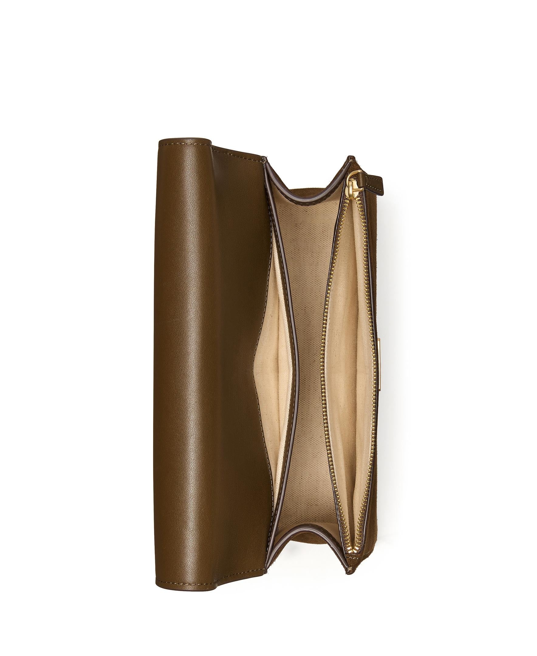 KM275-Deco Suede Chain Shoulder Bag-Burnt Sage