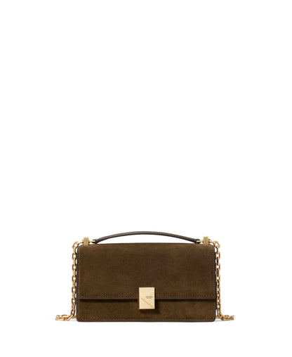 KM388-Deco Suede Mini Crossbody-Burnt Sage