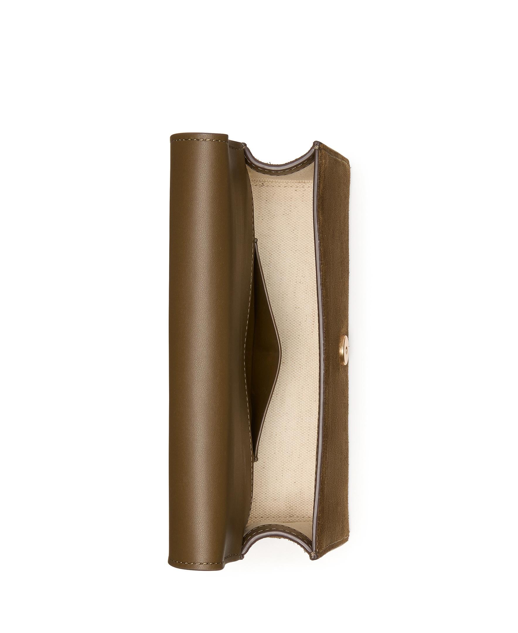 KM388-Deco Suede Mini Crossbody-Burnt Sage