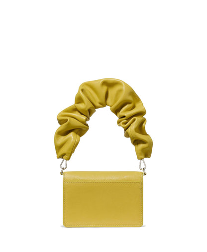 Natasha Glazed Leather Mini Bag W Scrunch Strap