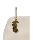 Charmed Crinkle Patent Leather Stacked Rose Bag Charm