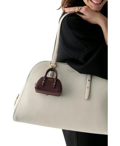 Charmed Pebbled Leather Nano Carryall Bag Charm