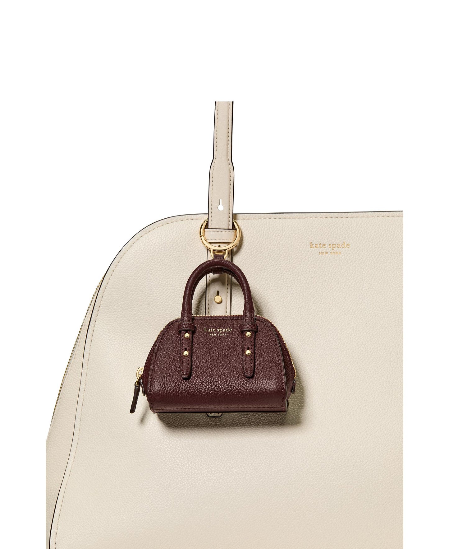Charmed Pebbled Leather Nano Carryall Bag Charm